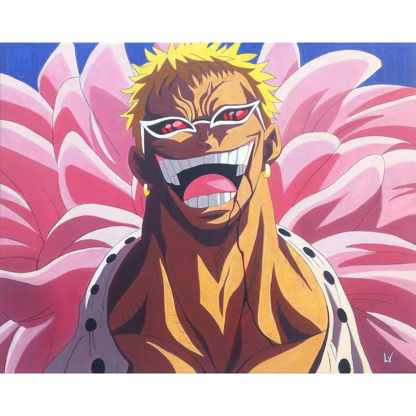 Tableau Manga Doflamingo Par L Artiste Virginie Lepelletier